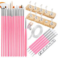 Nail Stand For Press On With Nail Art Brushes Nail Holder For Painting Practice Display Presson Nails Nail Art tools Set with Nail Dotting 3D Sculpting tools, Practice Kit Tech