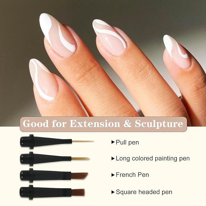 12Pcs Nail Art Brush Set,Professional Nail Art Brush Set with Push-Button Quick-Change,Nail Brushes for Acrylic,Gel,French Tips & Designs,Ergonomic Portable Kit with Storage Case(Wood Grain)
