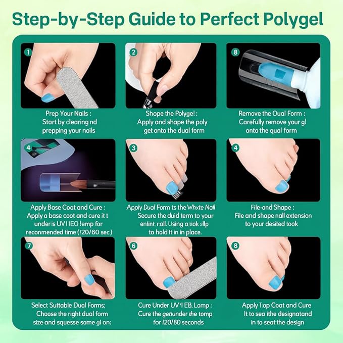 Straight Polygel Nail Forms for Toes, 150PCS Reusable Dual Forms for Poly Extension, Full Cover Molds for Acrylic Toenails Pedicure, Tonenails Builder Gel Forms DIY Nail Art at Home