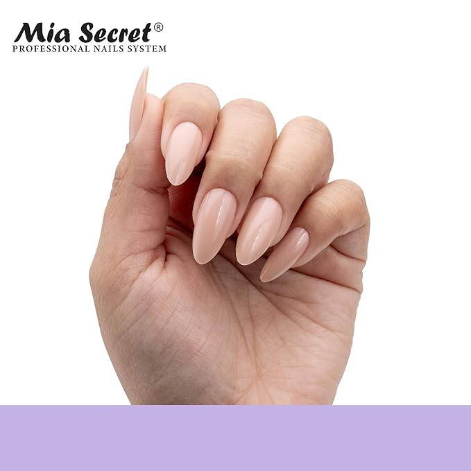 Mia Secret Soak off Soft Gel Nail Tip MADE IN USA for Salon and DIY (Cover Almond, Almond)