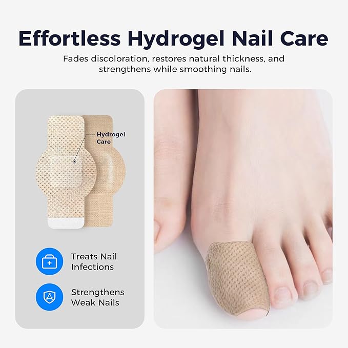 Fungal Nail Patches & Nail Repair Pen,Fast-Acting 7 Days Toenail Treatment Extra Strength With Tea Tree Oil, Acetic Acid Nail Pens for Damaged Nail