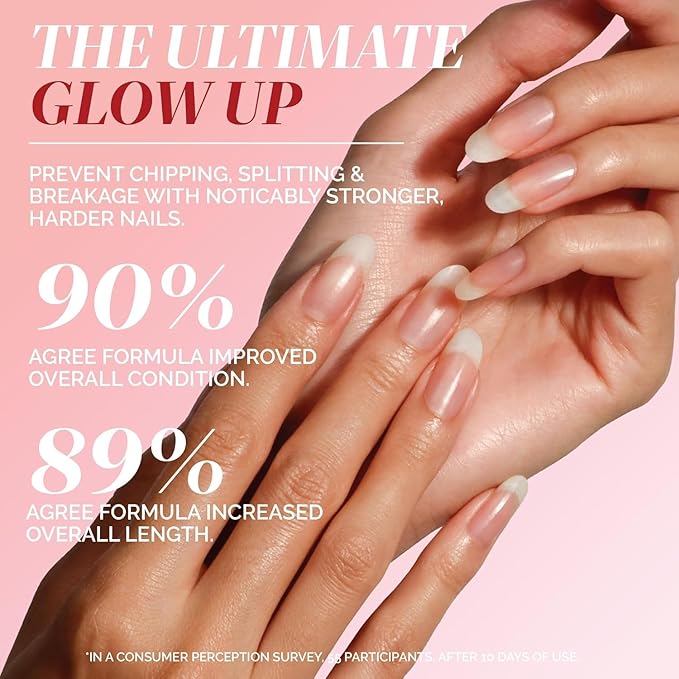 LONDONTOWN Luxe Length Nail Gloss – Strengthens & Protects Nail Length, Boosts Keratin & Ceramide Production, Prevents Breakage, .4 fl oz