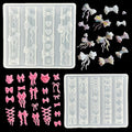 2 Pcs Bow Silicone Nail Art Molds for Women Resin Nail Design