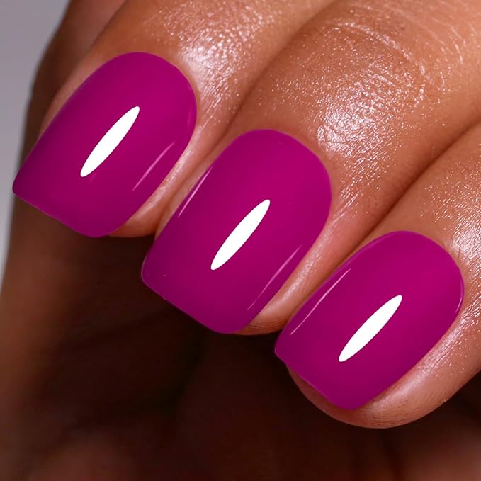 Gel Polish, 0.5 Fl Oz Burgundy Purple Rose Nail Gel Polish Spring Summer Art Starter Manicure Salon DIY Soak off UV LED Design