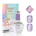 Cat Eye Gel Nail Polish 15ml Amethyst Glow, Magnetic Shimmer Glass Bead Effect, UV LED Soak Off Nail Gel, Ideal for DIY Home Use