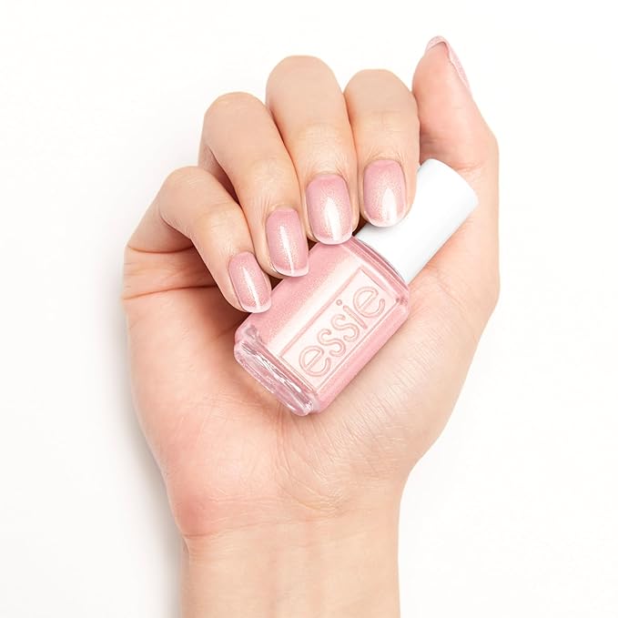 Essie Nail Polish, Salon-Quality, 8-Free Vegan, Iridescent Sheer Pink, Birthday Girl, 0.46 fl oz