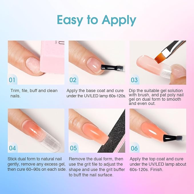 Poly Nail Gel Starter Kit with Drill-14 Colors + 75 Nail Art Accessories Kit, ROSALIND Neon Poly Extension Gel with Big UV Light 48W and Electric Nail Drill Starter Kit with Everything