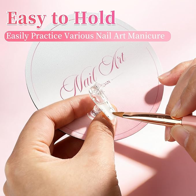 BQAN Nail Stand for Press Ons, Magnetic Nail Holder for Painting | Display | Fake Nails Practice with 200 Pcs Adhesive Tabs, Round Metal Base Nails Art Tools Homes and Salons Use