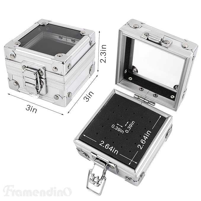 Framendino, Nail Drill Bits Holder Container Stand Manicure Tools Polishing Heads Storage Box