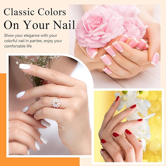 Phoenixy 30 Pcs Gel Nail Polish Set, 25 Colors Nail Polish Set with Pink Tangerine Orange Pink 5pcs Base Top Coat Nail Art Kit Gifts for Women