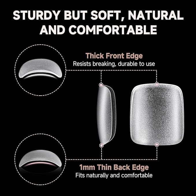 UNA GELLA Toe Nail Tips Full Cover, 216 Pcs Square Round Toe Nail Press Ons Clear Pre-shape Gel Toe Nail Tips Double Matte Acrylic Fake Toenails Extensions DIY Home Nail Salon for Women, 15 Sizes
