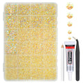 Light Champagne AB Resin Rhinestones w B7000 Jewelry Glue for Bedazzling Crafting 2mm-6mm Flatback Jelly Stones Diamonds Crystals Gems Charms for Nails Face Eyes Makeup Tumblers Bottles Crafts