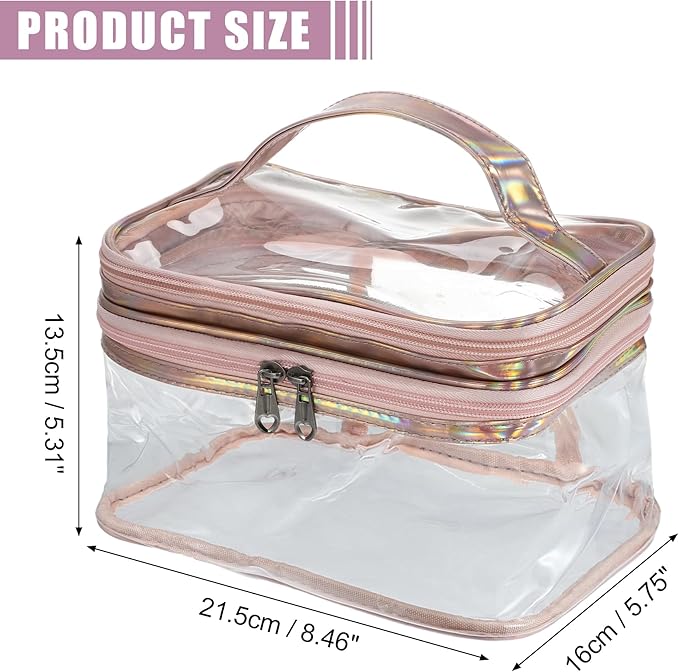 VOCOSTE Nail Bag - Pink Carrying Case for 35 Bottles, Art Organizer & Travel Storage