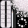 Resin Rhinestones for Crafting, 1 Box White Flatback Crystals for Bedazzling Crafts DIY Nail Art Decoration, Non Hotfix Bulk Gems for Tumbler Shoes Clothing Fabric Face Makeup