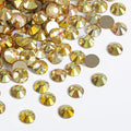 Beadsland 2880pcs Flat Back Crystal Rhinestones Round Gems for Nail Art and Craft Glue Fix,Metal Sunlight,SS10,2.7-2.9mm