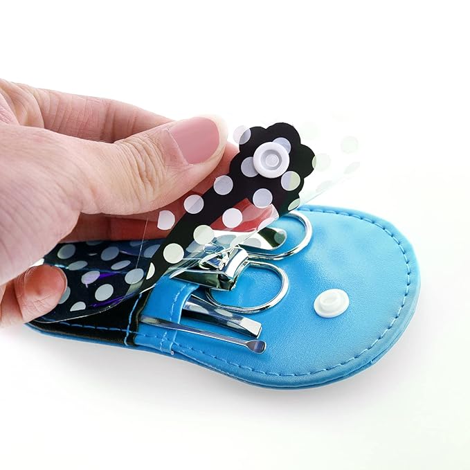 Polka Dot Flip Flop Manicure Sets Manicure Kit Personal Care pack of 6 Blue