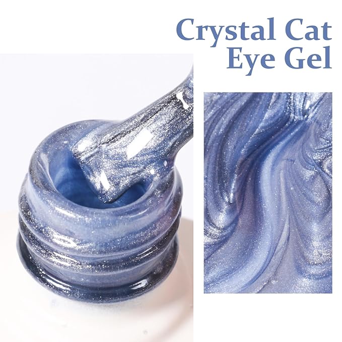 Major Dijit Cat Eye Gel Nail Polish 15ml Moonlight Glass Smoothie Cateye Soak Off U V LED Magnetic Shimmer Velvet Gel Nail Polish Nail Art Manicure Salon DIY Home (C06)