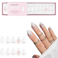 Kiara Sky Press On Nails | XPRESS PRO 100% Acrylic Nails | 30-Piece Kit Includes Nail Glue, Cuticle Pusher, File & Prep Pad | Almond Short - Illumi Naughty