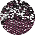 NCB 2000pcs Flatback Round Glass Nail Art Rhinestones Crystal for DIY Making Accessories Shoes, Clothes, Face Art, Bags, Manicure (Amethyst, SS10 2000pcs)