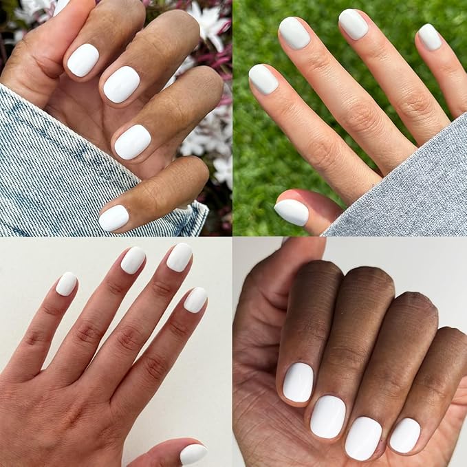 Olive & June Instant Mani Press-On Nails (Glue) | 42 Fake Nails, 21 Sizes | Non-Toxic, Long-Lasting Recycled Materials Realistic Look | Spring Flowers & Patterns | Extra Short, Round| HD