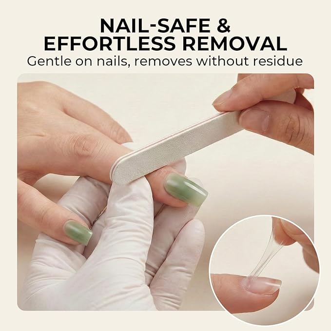 80 Sheet (1920PCS) Press on Nail Adhesive Tabs, 12 Sizes Waterproof Breathable Double-Sided Jelly Nail Glue Stickers