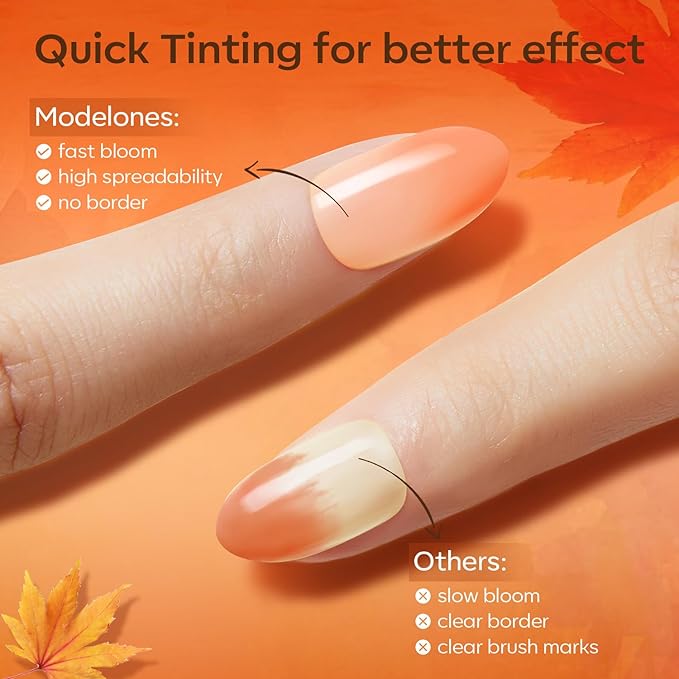 modelones Blooming Gel Nail Polish, 15 ml Clear Nail Art Accessories Stuff for Spreading Effects, Floral Print, Marble, Watercolor Design (Pack of 2)