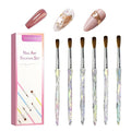 Acrylic Art Nail Kit with 6-Size Brushes (4/6/8/10/12/14) for Dip Powder & Gel Nail Art, Easily Reinforce Nail Extensions for DIY Home Salon & Professional Use.