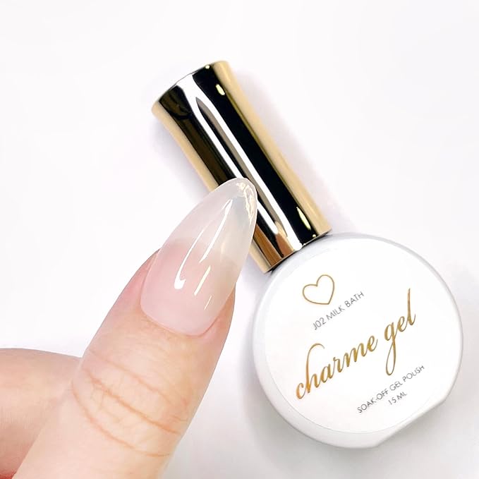 Daily Charme Charme Gel Nail Polish Milk Bath & Irish Cream Duo Bundle 15ml/bottle Soak Off UV/LED Gel Nail Polish Home DIY/Nail Salon Manicure