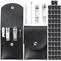 50 Sets Nail Clipper Set Bulk, 4-in-1 Stainless Steel Travel Nail Care Kit, Individually Wrapped Manicure Nail Kits with Case for Adults, Home, Hotel, Personal Care & Events（Black）