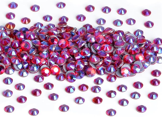 NCB 2880pcs Hotfix Rhinestones, Flatback Crystal Rhinestones for Crafts Clothes DIY Decoration (Siam AB, SS4 1.6mm)