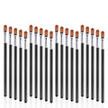 SILPECWEE 20PCS Nail Brush Set, Acrylic Nail Art Brush Ombre Brush Nail Paint Brush for Eyeshadow Eyebrows Eyeliner Makeup Nail Design Brushes Pen Manicure Tool - 132mm, Silver