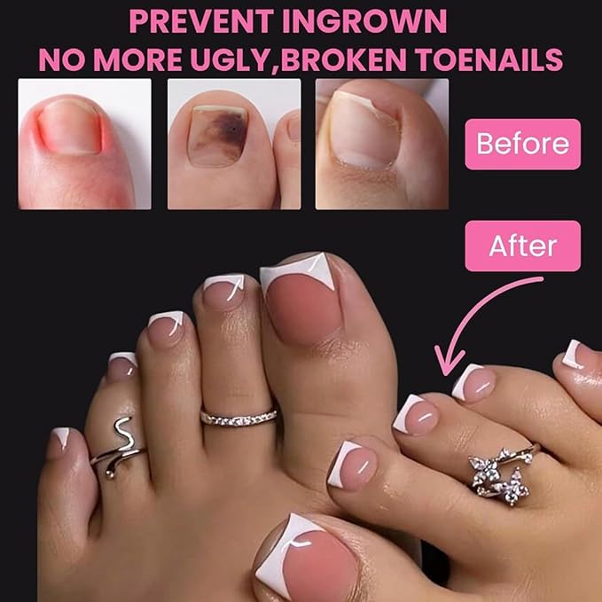 300Pcs Square Toe Nail Tips with Glue,SINOKAME 15 Sizes Wider Long Fake Toenails Matte No File Needed,Clear Press on Toenails Full Cover,Paintable Toe Extension Tips Soak off Home DIY
