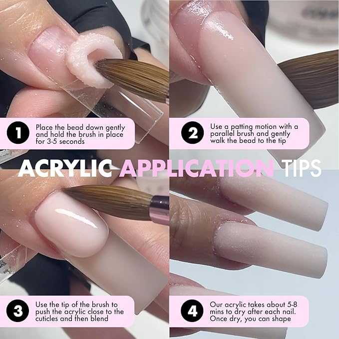 MakarttPro Kolinsky Crimped Acrylic Nail Brush for Acrylic Powder and EMA Monomer Application, Made for Professional Nail Technicians and Beginner Nail Students, Size #12
