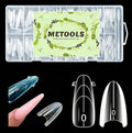 Sandwich Dual Nail Form 16 SIZE 256PCS,METOOLS 2026 DIY New Acrylic Polygel, quick building & Straight Built-in Apex Dual Forms Molds Reusable Polygel Tips for Nail Extension (ALMOND)