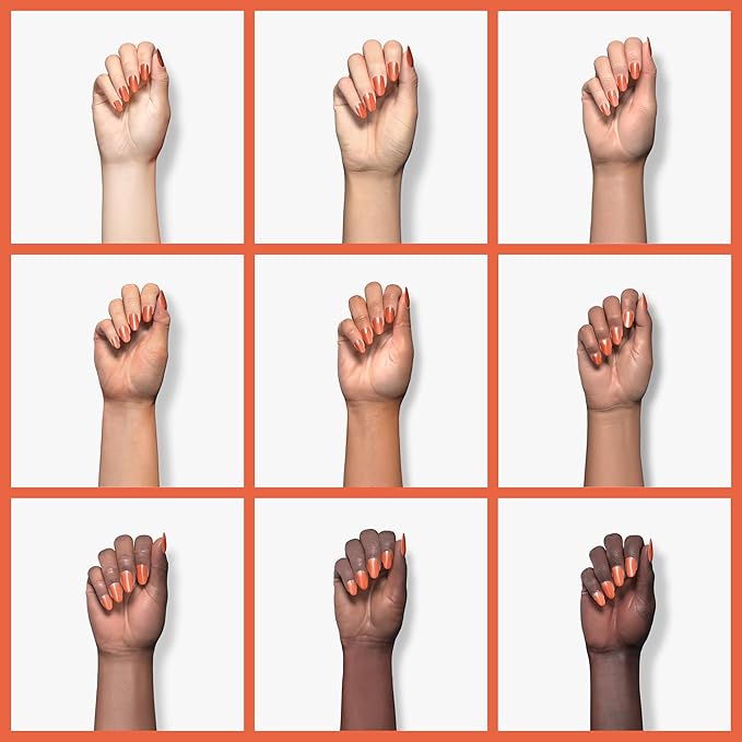 Dan's Nails – Sunset Orange Rubber Base Gel Coat Set | Burnt Dark Hue | Soak off for UV/LED Lamp | Professional Russian Nail Art Salon Manicure Lac