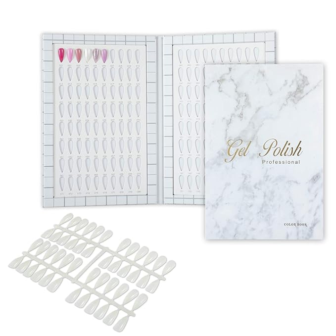 NMKL38 160 Nail Color Display Book Chart with 240 Nail Tips UV Gel Polish Color Card Board Salon Tools (A04)