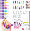 Easter Gifts 12 Colors Nail Art Pens Set, Nail Art Markers Nail Polish Pens for Drawing Painting Point Liner Acrylic Paint Pen Kit Quick-Drying DIY Nail Art Beauty Adorn Manicure Tools