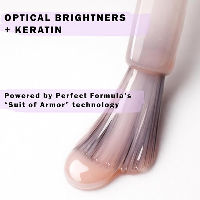Perfect Formula Perfection Gel Coat - Illuminating Nail Concealer, Brightening Milky Pink Nail Strengthener & Glossy Keratin Treatment, Fills Ridges & Neutralizes Yellow Tones, Growth & Repair .6 oz