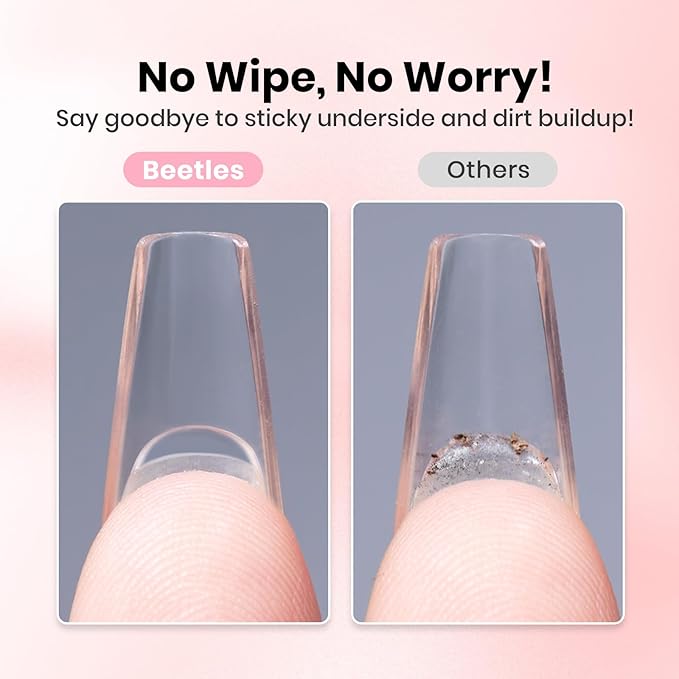 Beetles 20g Tipex Nail Glue Gel, No Wipe & No-Need-to-Hold, Designed for Tipex Instant Apex Nail Tips, Flat-Nail Friendly, DIY & Salon Use, UV/LED Cured