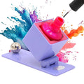 Nail Polish Holder - Anti-Spill Nail Polish Organizer Case-Nail Care Products with Rubber Pad Grippy Bottom & Wide Stable Base-Nail Polish Holder and Organizer for Mani/Pedi, Nail Art Tools (Purple)