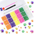 22380pcs Resin Rhinestones Set 3/4/6mm Flatback Stones Glitter Crystal Bulk for Garment Nail Art Decorations Resin Flatback Rhinestones Kit for Nail Crafts Tumbler Round Shape(HH)