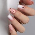 CurvLife Soft Gel Press On Nails Square, Long-Lasting Reusable Fake Nails Kit with Glue & Tabs, 30pcs Salon-Quality Stick On Nails for Women At-Home Manicure (Bloom Luxe)