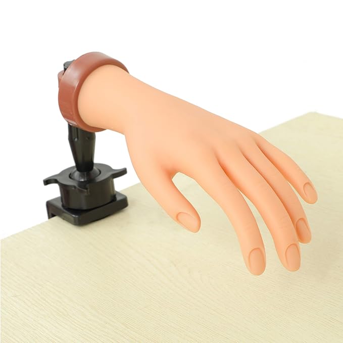 FU SHEN Practice Hand for Acrylic Nails,Mannequin Hands for Nails Practice,Nail Art Hand Nail Training Hand Nail Fake Hand Nail Hand Practice Acrylic Nail Hand 1Pcs Nude Hand