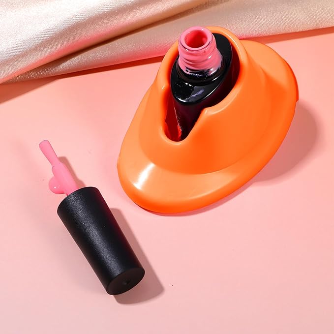2PCS Nail Polish Bottle Holder Soft Rubber Nail Polish Bottle Holder Anti-Spill Bottles Stand Nails Holders For Painting Manicure Display Tools Nails Polishes Accessories Nailart Supplies