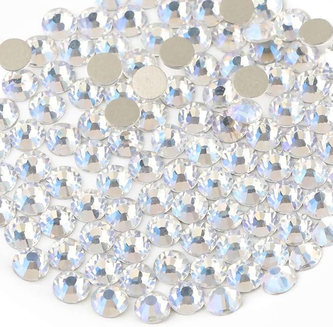 Beadsland 2880pcs Flat Back Crystal Rhinestones Round Gems for Nail Art and Craft Glue Fix,Blue Moonlight,SS20,4.6-4.8mm