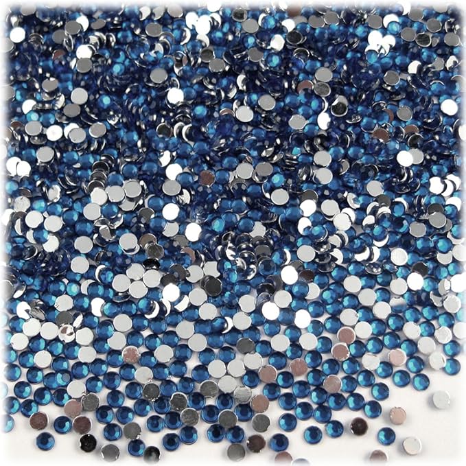 The Crafts Outlet 5,000pc Rhinestones Round 2mm Tiny for Nails - Flatback Ruby Red RED