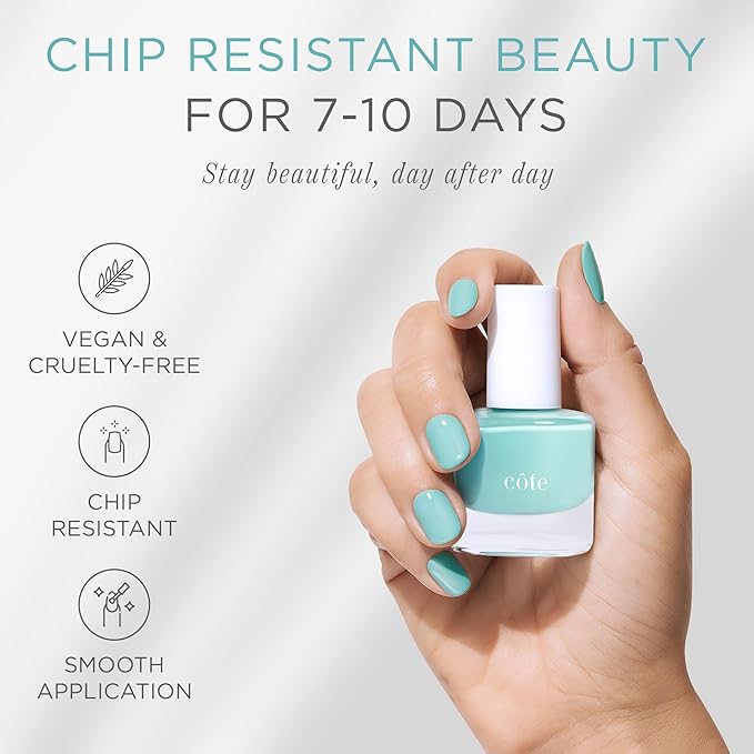 Cote Beauty’s Blue Jay Song Pastel Nail Polish, Smooth & Creamy Finish, Vegan & Cruelty-Free Long Lasting Nail Polish, Ideal for Elegant Manicures, Made in USA, 0.27 Fl Oz