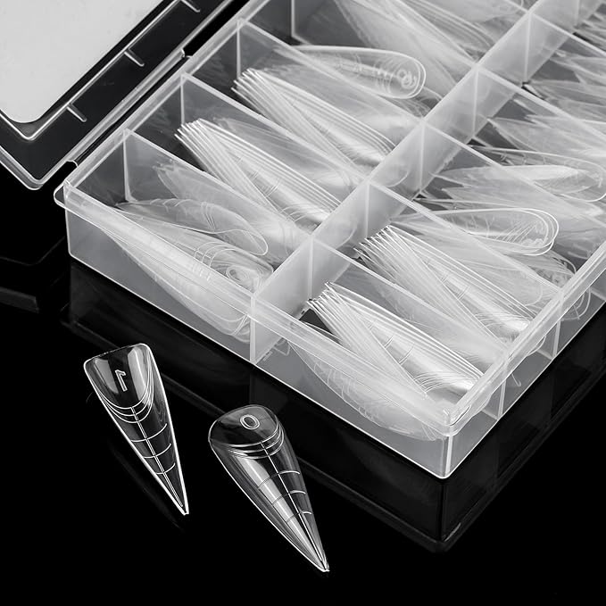 NMKL38 120PCS Dual Nail Forms 12 Sizes Extension Poly Nail Gel Full Cover Nail Molds (TI17V)