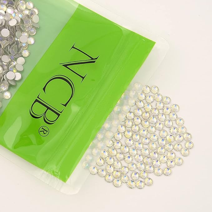 NCB Nancybeads 3000pcs Flatback Round Glass Nail Art Rhinestones Crystal for DIY Making Accessories Shoes, Clothes, Face Art, Bags, Manicure (Paradise Shine, SS3 3000pcs)