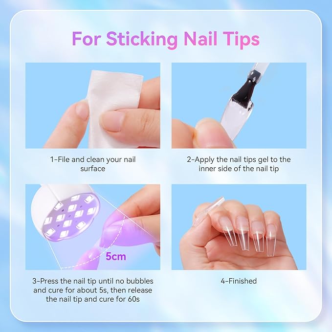 Makartt UV LED Nail Lamp - Gooseneck UV Light for Gel Nails Cherie Cordless USB 39mW/cm² LED Gel Lamp with 4 Times & Auto Sensor Fast Flash Curing Light for Salon Use (White)